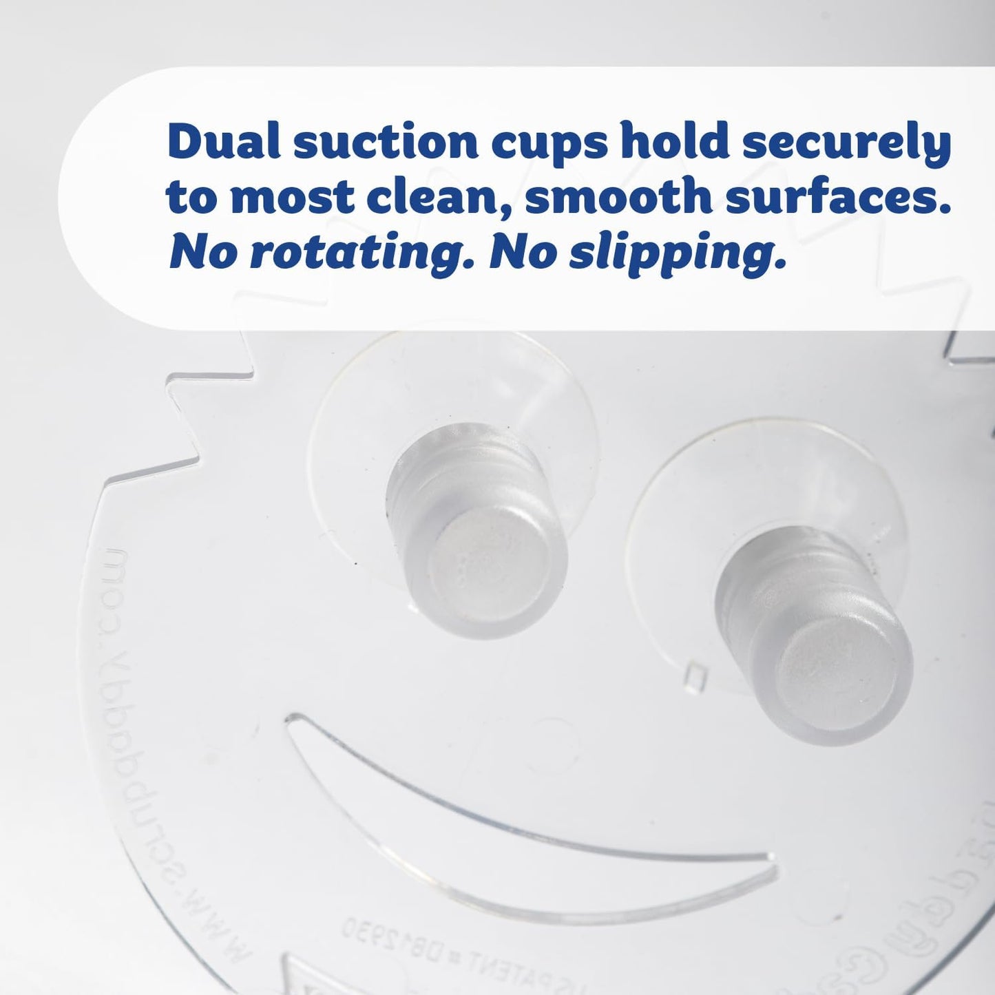 Scrub Daddy Sponge Holder Caddy - Self-Draining Kitchen Organizer with Suction Cups - Dishwasher Safe