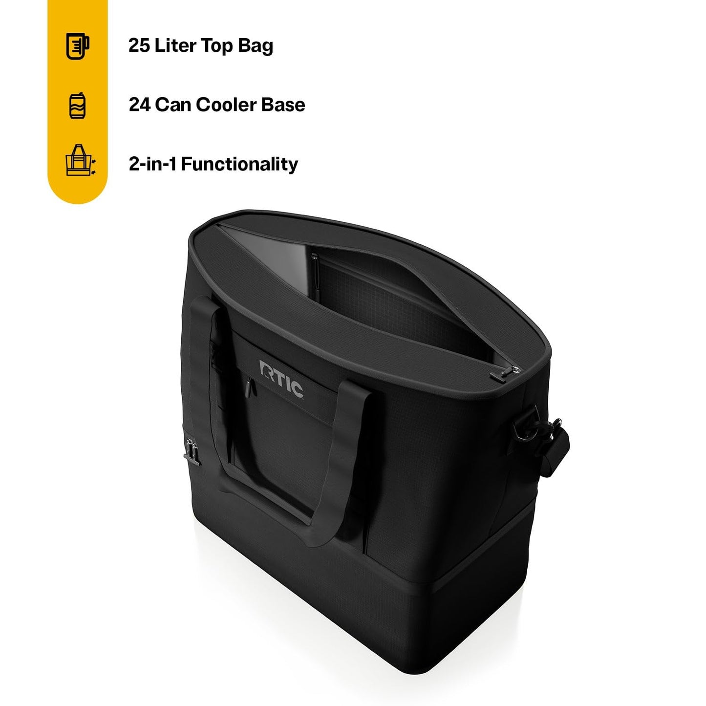 RTIC 2-in-1 Chillout Bag Soft Insulated Cooler Tote, Portable, for Lunch, Beach, Travel, Drink, Beverage, Car, Camping, Picnic, 24-Can Capacity, Olive