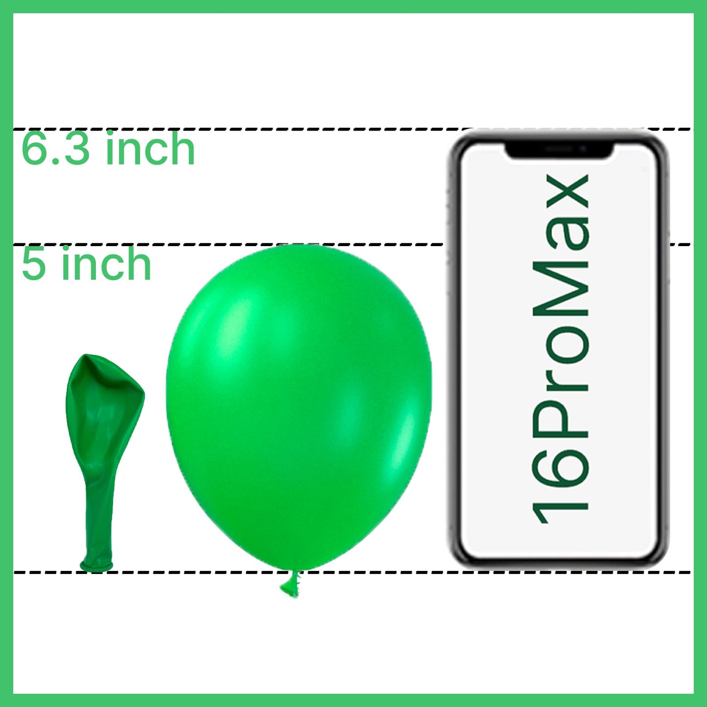 PartyWoo Green Balloons 50pcs 5 Inch Green Latex Helium Balloons for Birthday Baby Shower Graduation Engagement Wedding Dinosaur Jungle Golf Football Baseball Theme Party Decorations Green-Y24