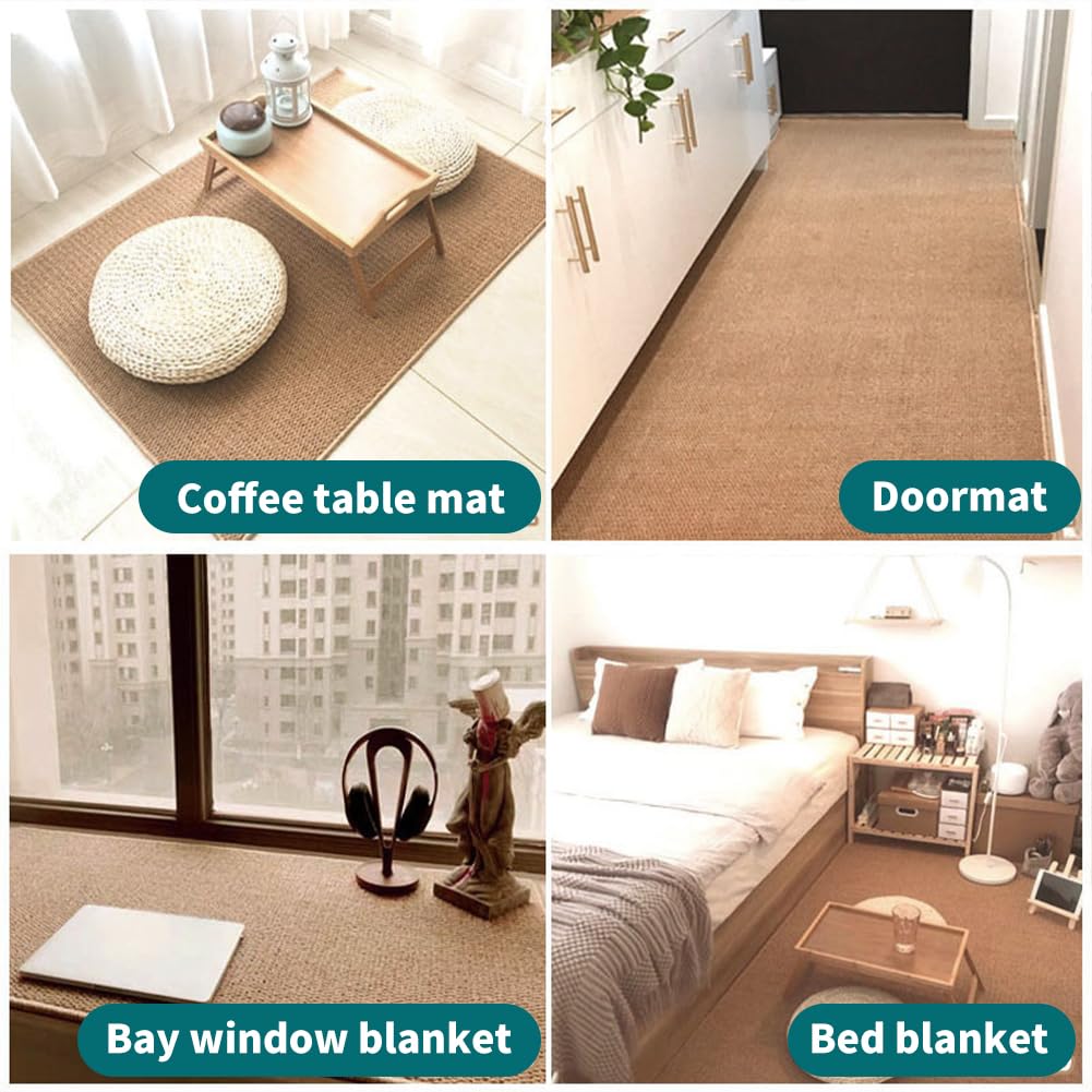 iayokocc Kitchen Mats, Non Slip, Foldable Linen Porch Water Absorbent Laundry Rooms Front Sink Kitchen Floor Mats Carpet for Bathroom, Laundry Room, Office