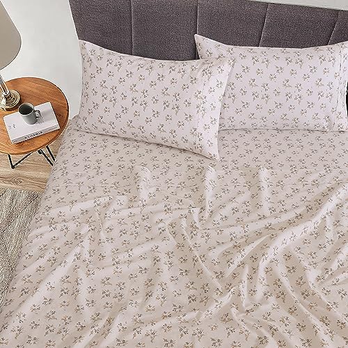 RUVANTI Queen Cotton Percale Sheet Set - Cool, Breathable Bedding, Twin & Queen Sizes