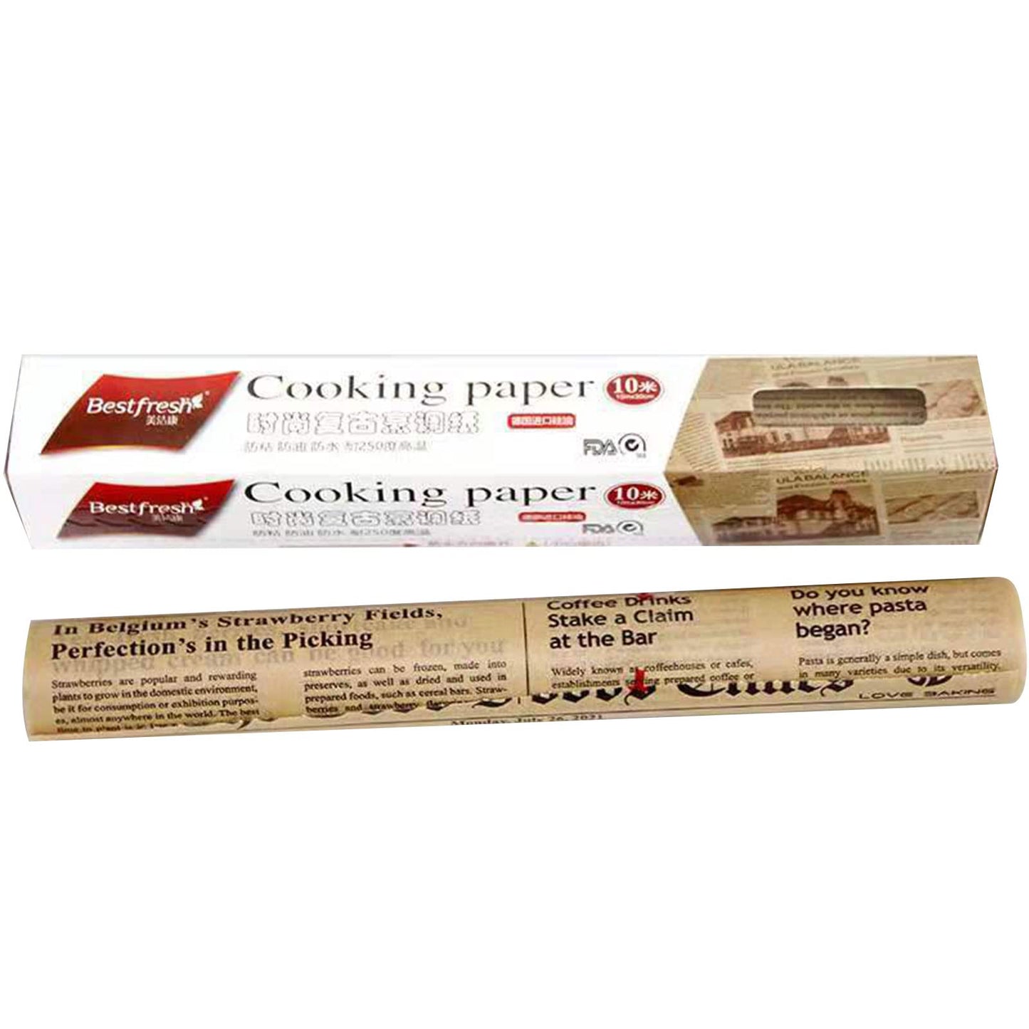 Ochine Parchment Baking Paper Roll, Parchment Paper Roll, Waterproof and Greaseproof Baking Paper, Non-Stick Baking Paper Roll for Baking, Cooking, Grilling, Air Fryer and Steaming