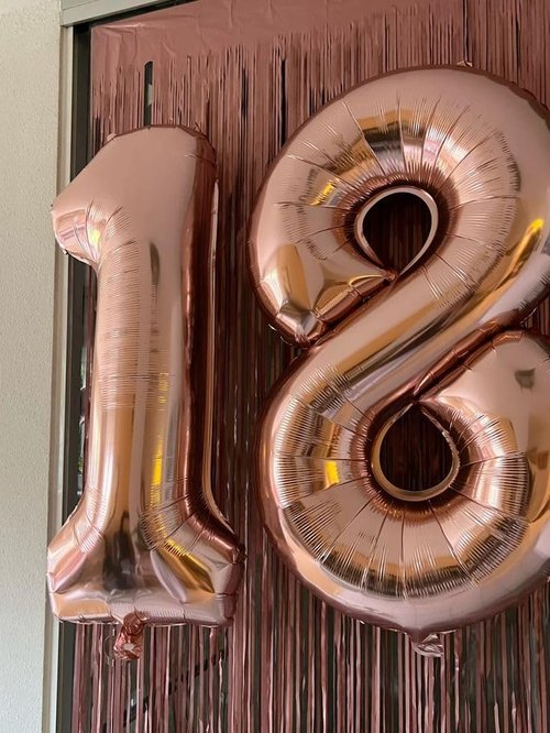 40 Inch Rose Gold Birthday Balloons | 28 Number Balloons for Celebrations & Graduation Decor