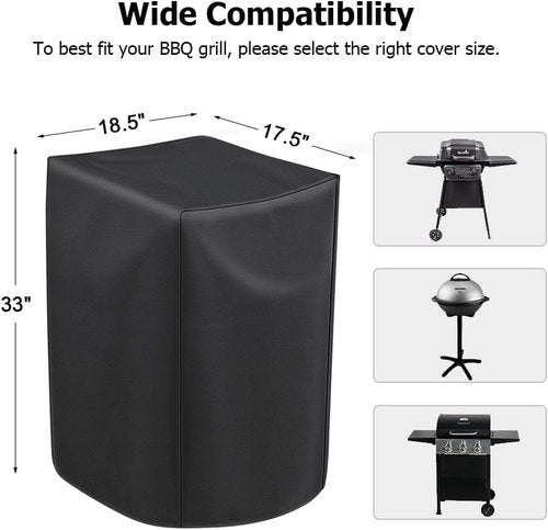 iCOVER 30-Inch Electric Smoker Cover - Waterproof Protection for Masterbuilt, Charbroil & Dyna Glo | 18.5" L x 17.5" W x 33" H