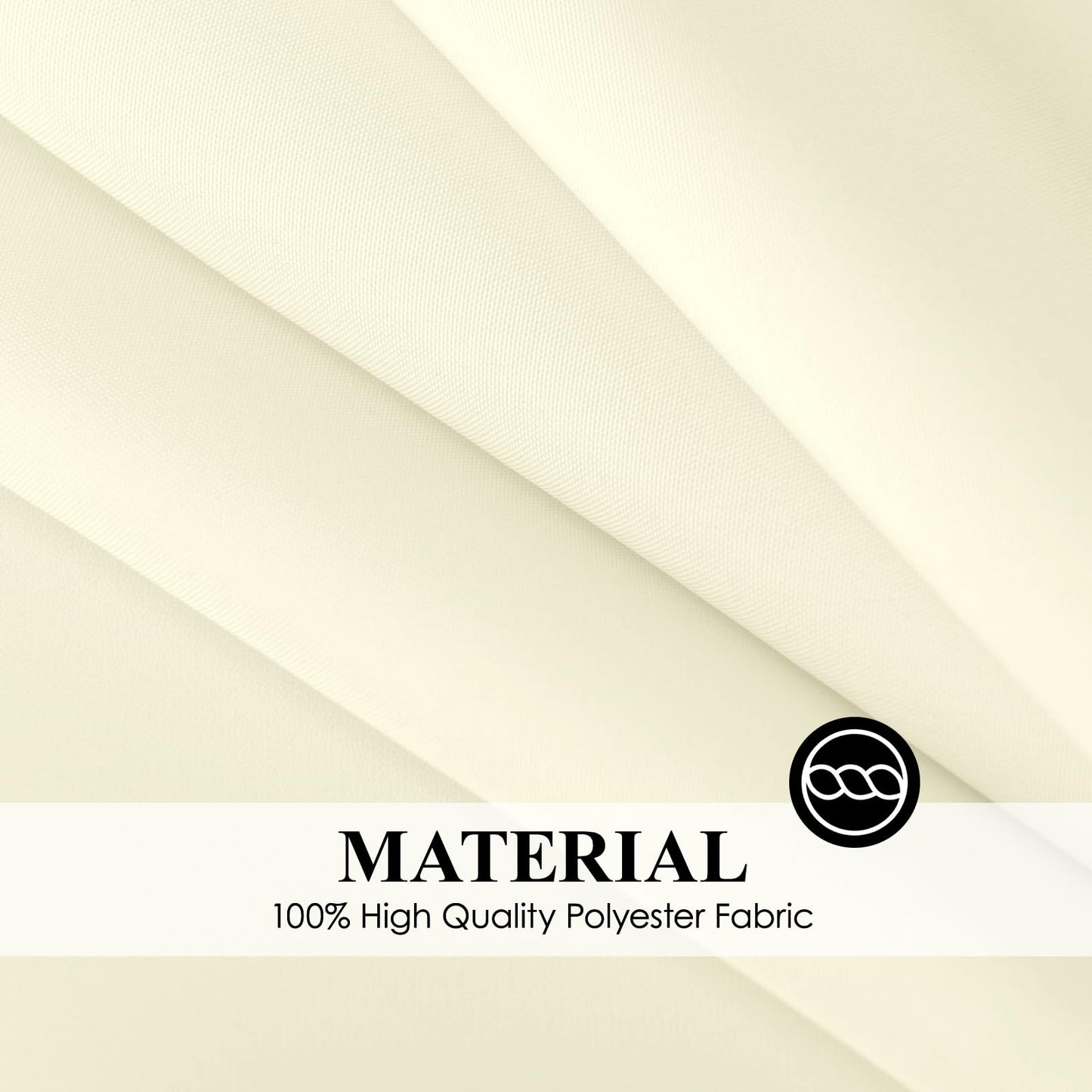 Aocoz Rectangle Tablecloths 90x132 Inch 6 Pack Ivory Tablecloth for 6ft Washable Decorative Linen Polyester Table Cloths for 8ft Dining Table Banquets Buffet Parties and Wedding