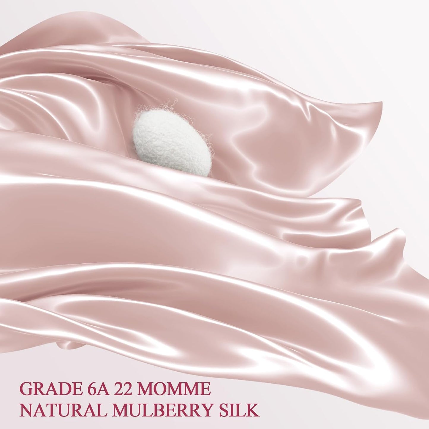 Skiennix 100% Silk Pillowcase - Mulberry Silk for Hair & Skin | 22 Momme, Cooling, Soft, Pink, 20 x 26 Inches