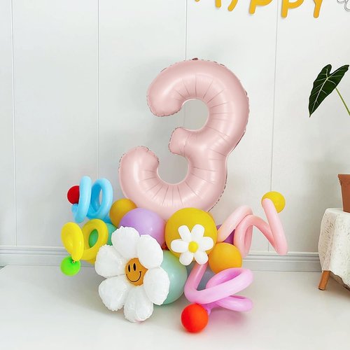 40 inch Pink Number Balloon Light Pink 0 Balloon Number 0 Balloon for Birthday Party Decorations