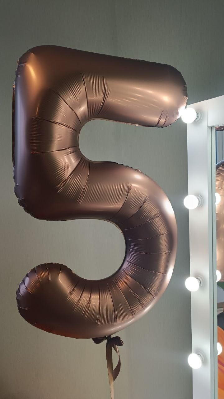 Dark Brown 7 Balloon, Coffee Brown Number Balloons 40 Inch, 7th Chocolate Birthday Decorations for Kids Girls Boys Party Decoration for Women Men, Number 7 Balloon