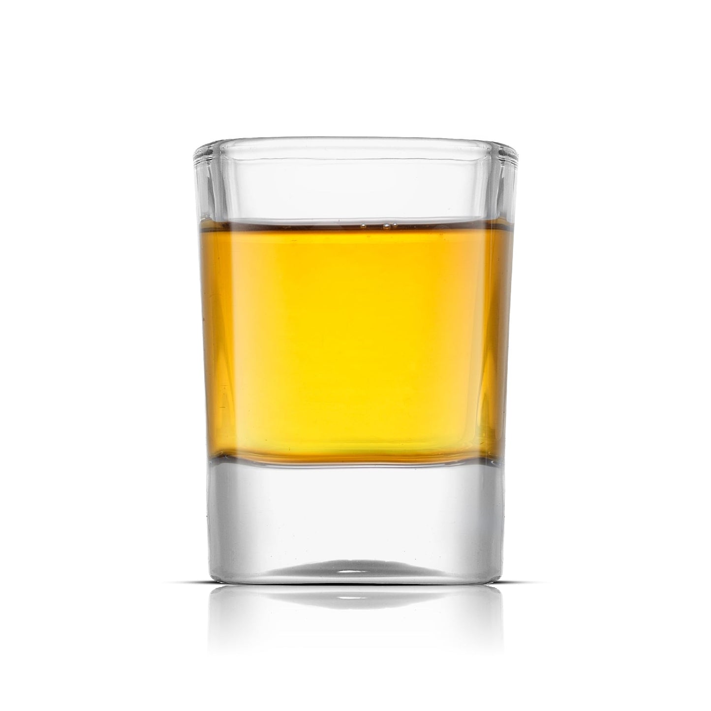 JoyJolt Glass Shot Glasses Set of 10 - City 2oz Heavy Base Square Shot Glasses, Perfect for Espresso, Tequila, Aperitif, Limoncello Liqueur