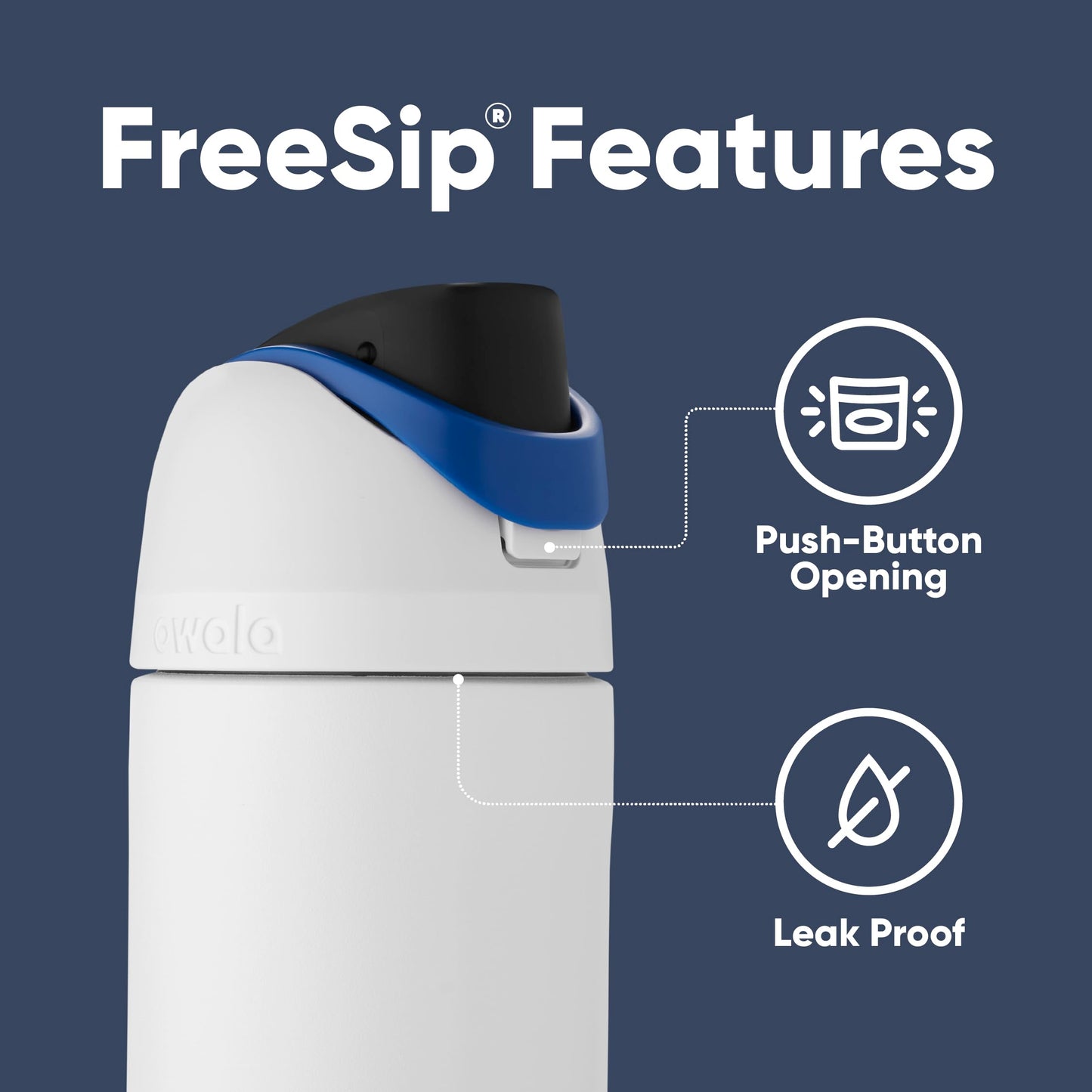 Owala Star Wars FreeSip Insulated Stainless Steel Water Bottle with Straw for Sports and Travel, BPA-Free, 24-Ounce, Stormtrooper