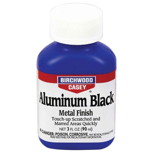 Birchwood Casey Fast-Drying Fast-Acting Aluminum Black Metal Finish for Restoring Scratched and Marred Areas, Gun Cleaning, 3 OUNCE BULK EACH