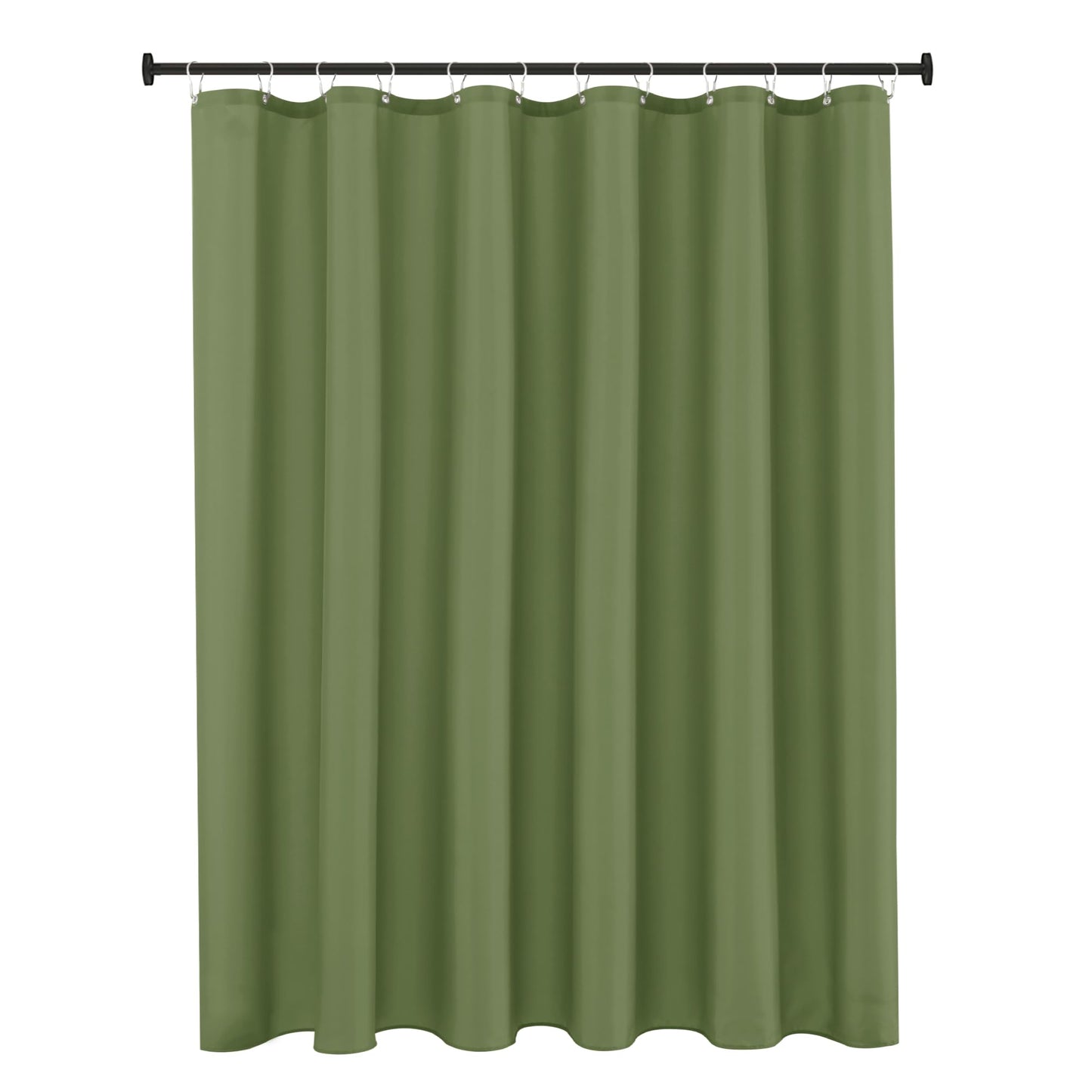 Biscaynebay Hotel Quality Fabric Shower Curtain Liners 72 Inch by 72 Inch, Sage Water Resistant Bathroom Curtains Rust Resistant Grommets & Weighted Bottom Hem Machine Washable
