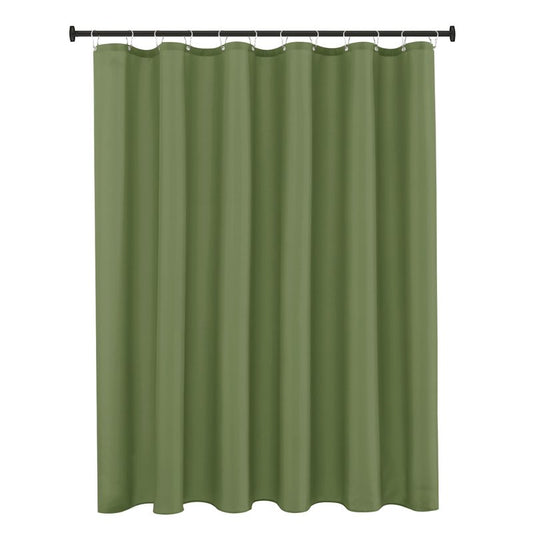 Biscaynebay Hotel Quality Fabric Shower Curtain Liners 72 Inch by 72 Inch, Sage Water Resistant Bathroom Curtains Rust Resistant Grommets & Weighted Bottom Hem Machine Washable