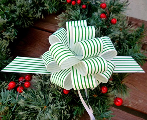 Christmas Gift Pull Bows Set of 9 - 5-inch Swirl & Stripe Holiday Decor, Variation: Christmas Prints 1