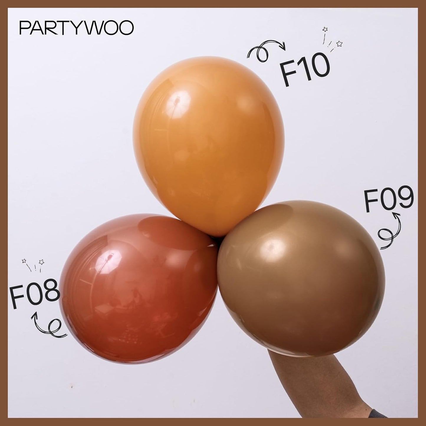PartyWoo 12-Inch Tan Balloons - 100 Pcs Boho Neutral Latex for Graduation, Birthday & Baby Showers