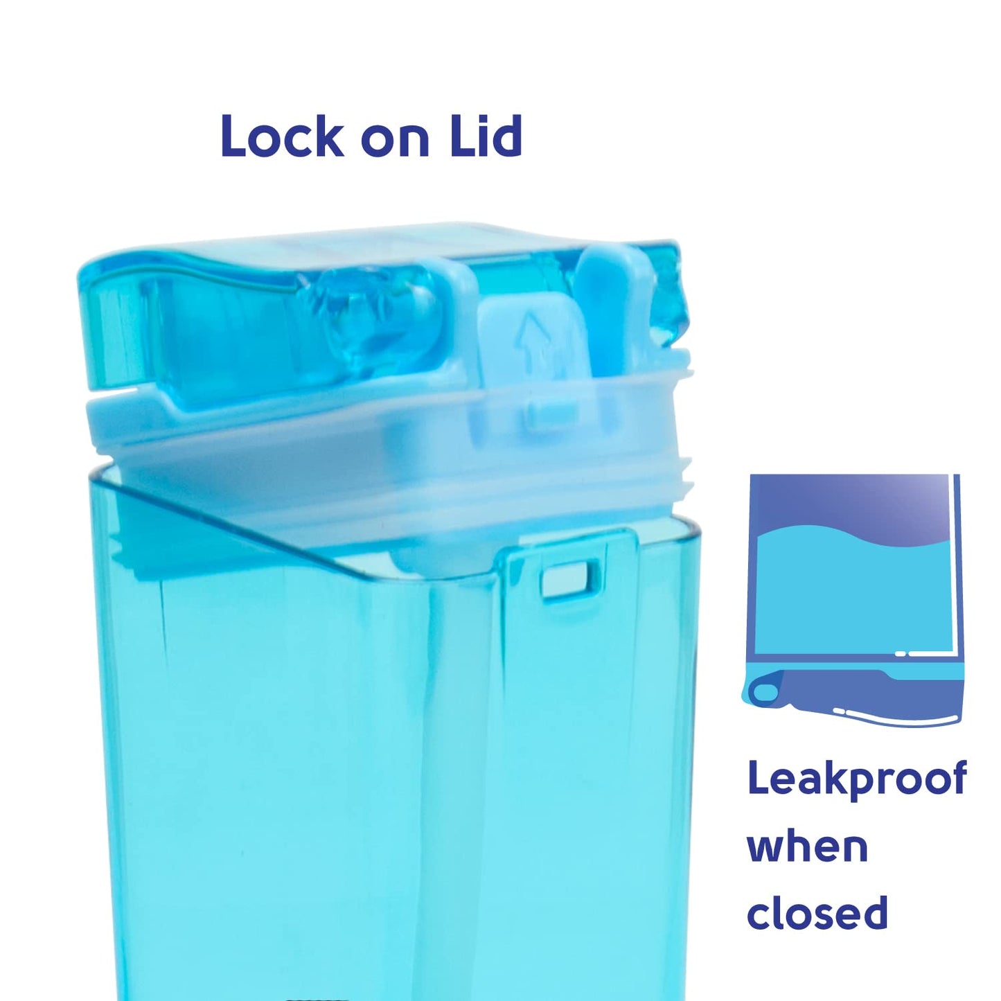 Precidio New 2022 Drink in the Box Design Eco-Friendly Reusable Drink Container, 12oz (Blue) 1012BL