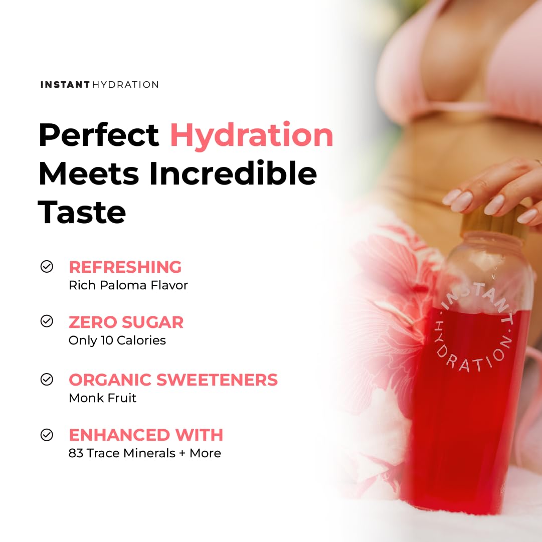Instant Hydration Electrolytes Powder Packets - Raspberry Electrolyte Drink Mix - Zero Sugar - Keto, Vegan, Gluten-Free, Non-GMO - Boost Recovery, Brain Health, Muscle & Tissue Support- 30 Sticks