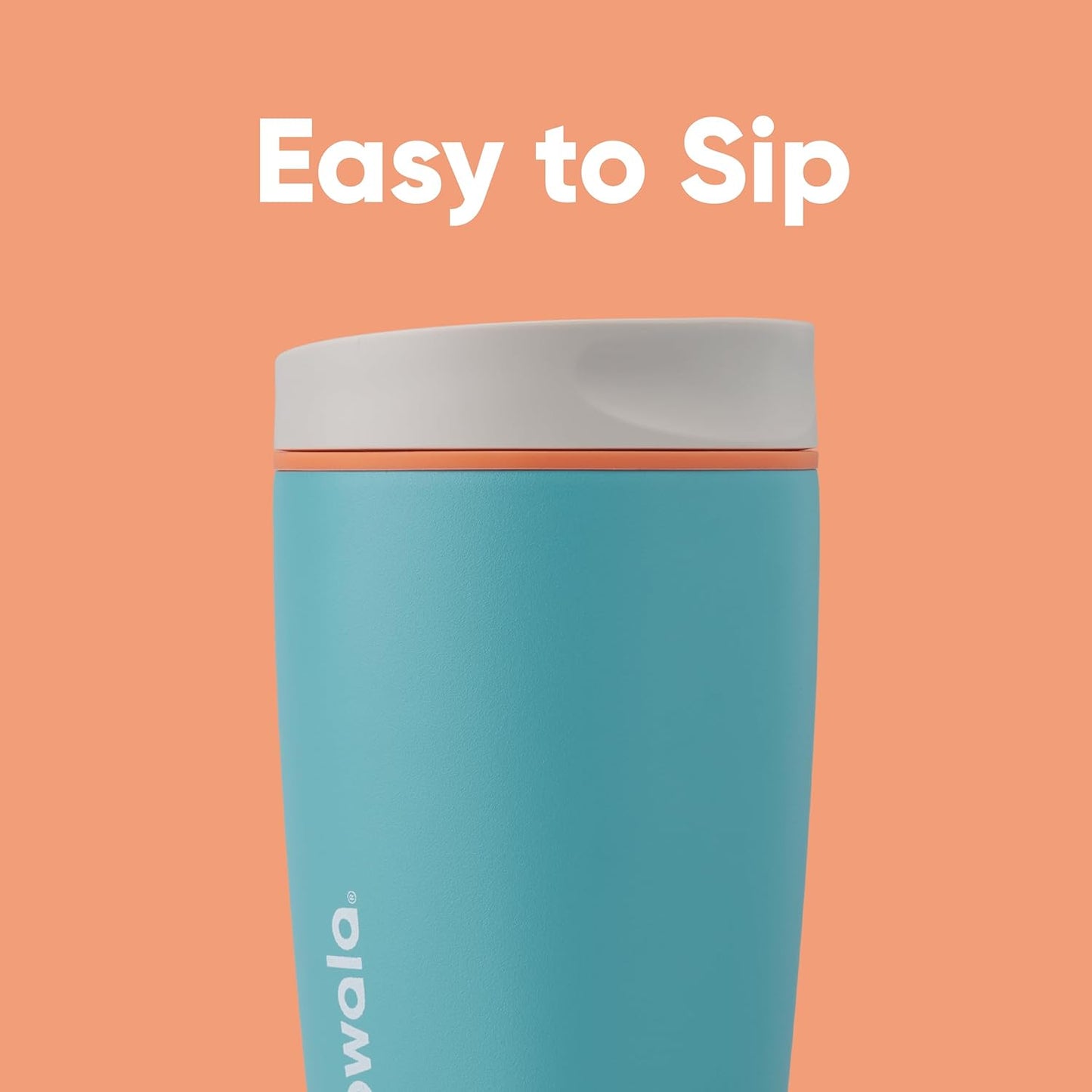 Owala SmoothSip Insulated Stainless Steel Coffee Tumbler - Reusable 20 oz Travel Mug in Beachy Breeze