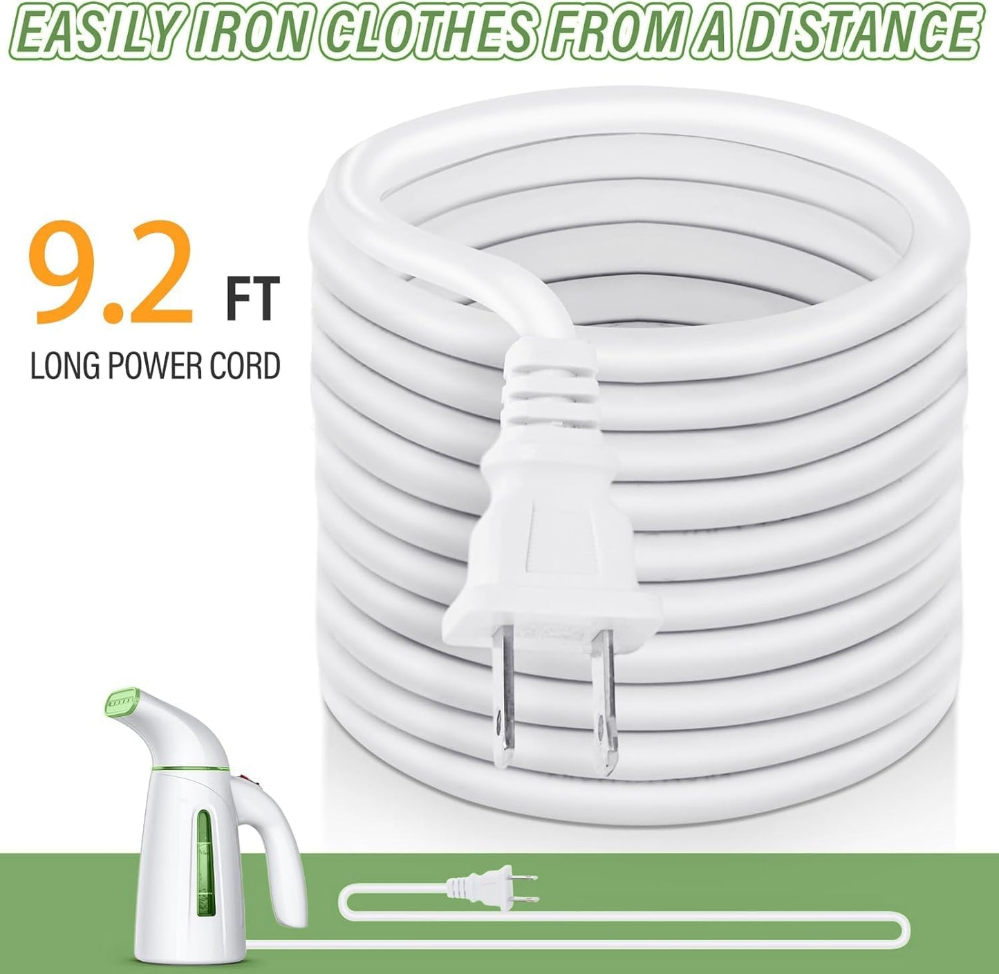 OGHom Portable Handheld Garment Steamer - 240ml Capacity, 700W Fast Heat Up in Pale Green