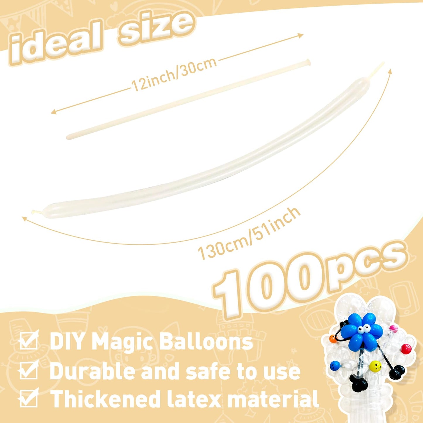 100pcs 260 balloons black Long Balloons for Balloon Animals, Thickening Skinny Latex Twisting Balloons for Tying Balloon Arch Modeling Magic Clown Birthday Wedding Party Decorations.
