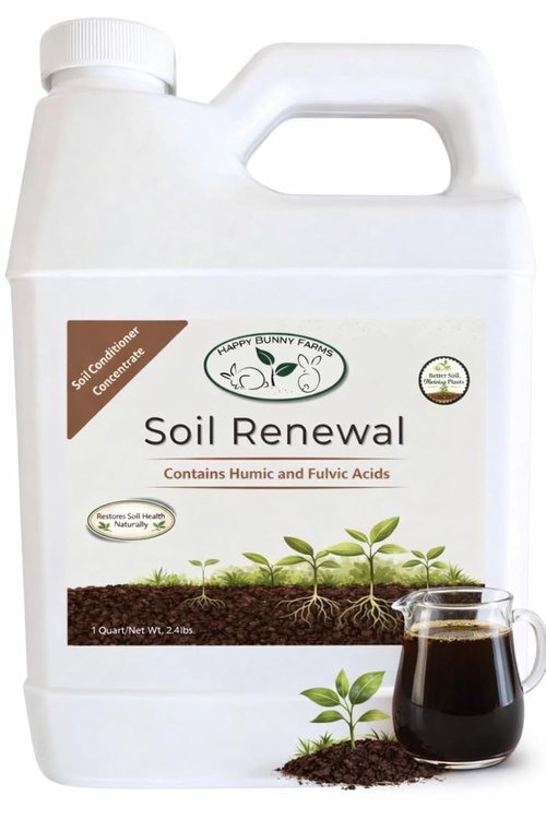 Humic & Fulvic Acid Soil Conditioner Concentrate by Soil Renewal - Quart Size for Enhanced Growth