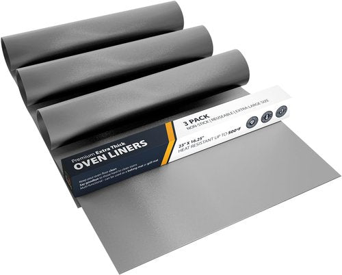 Heavy Duty Oven Liners by [Brand Name] - 3 Pack Non-Stick Reusable Mats, 16.25”x23” | BPA & PFOA Free Kitchen Accessory