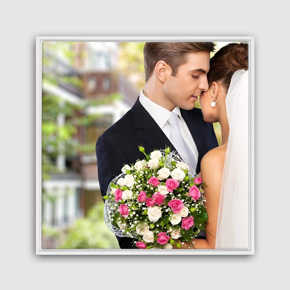 Wall26 Framed Canvas Wall Art - Custom Home Decor for Living Room & Bedroom | 24"x24", White Frame