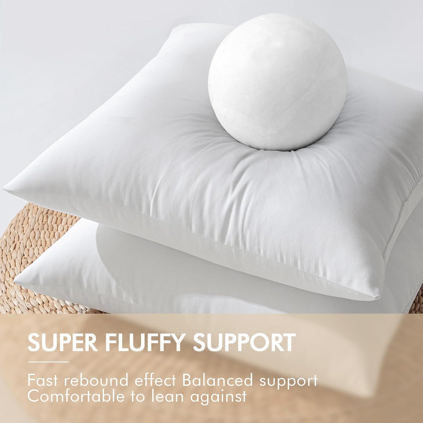 MIULEE Waterproof Outdoor Pillow Inserts - Pack of 2 | 12x20 Inch Decorative Lumbar Pillows for Patio & Sofa