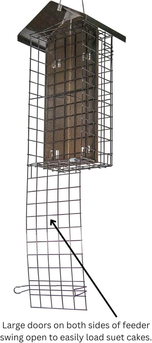 JCs Wildlife Metal Suet Cage - Durable Four Cake Design in Elegant Bronze Finish