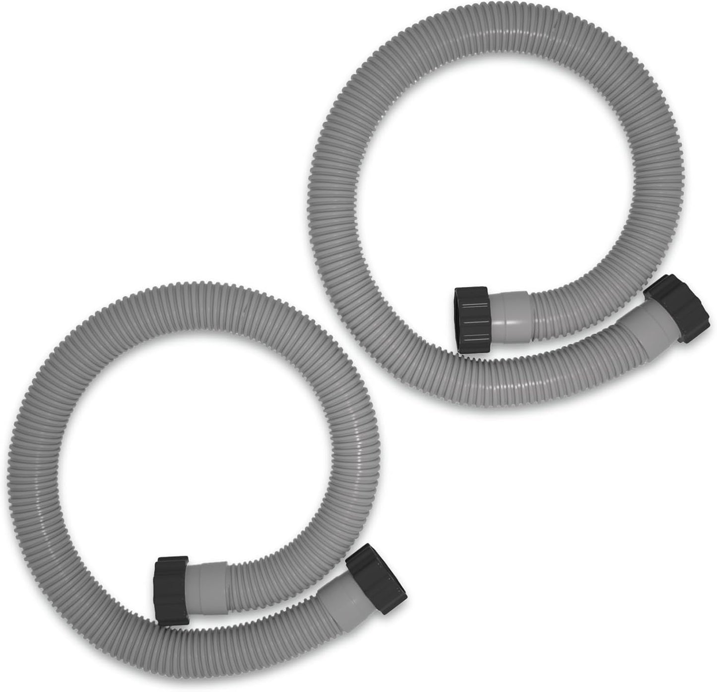 Skiennix Pool Hose Replacement - 1.5" x 40" Pack of 2 for Above Ground Pools & Filter Pumps | Grey