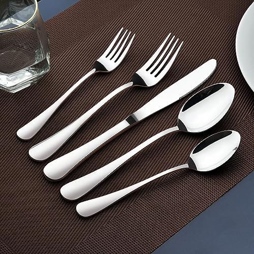 STILLOYE 40-Piece Stainless Steel Silverware Set for 8 - Modern Flatware Utensil Cutlery