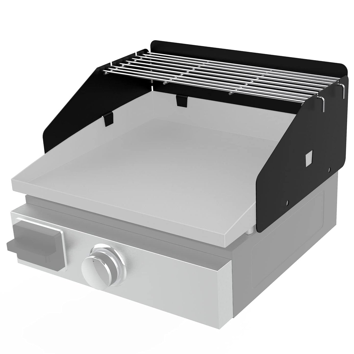 17 Inch Griddle Wind Guard/Wind Screen and Grill Warming Rack for Blackstone 17 Inch Griddle, BBQ Accessories Kit for Blackstone