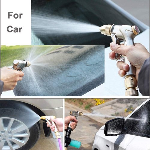 FANHAO Heavy Duty Metal Garden Hose Nozzle - 4 Spraying Modes for Efficient Watering & Cleaning