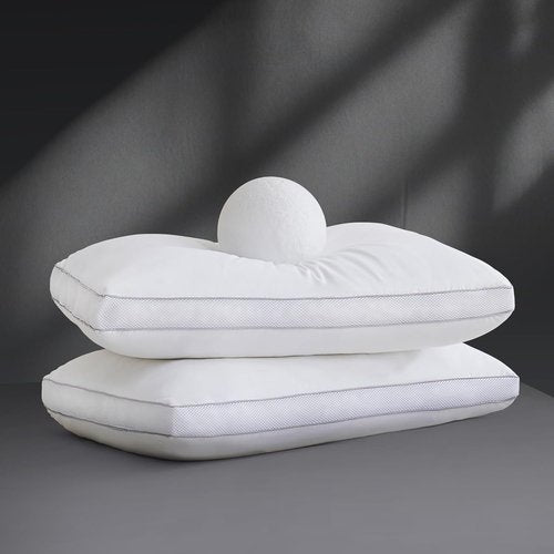 Goose Down Bed Pillows - Queen Size Set of 2 | Hotel Collection for Side, Back & Stomach Sleepers, 20" x 30"