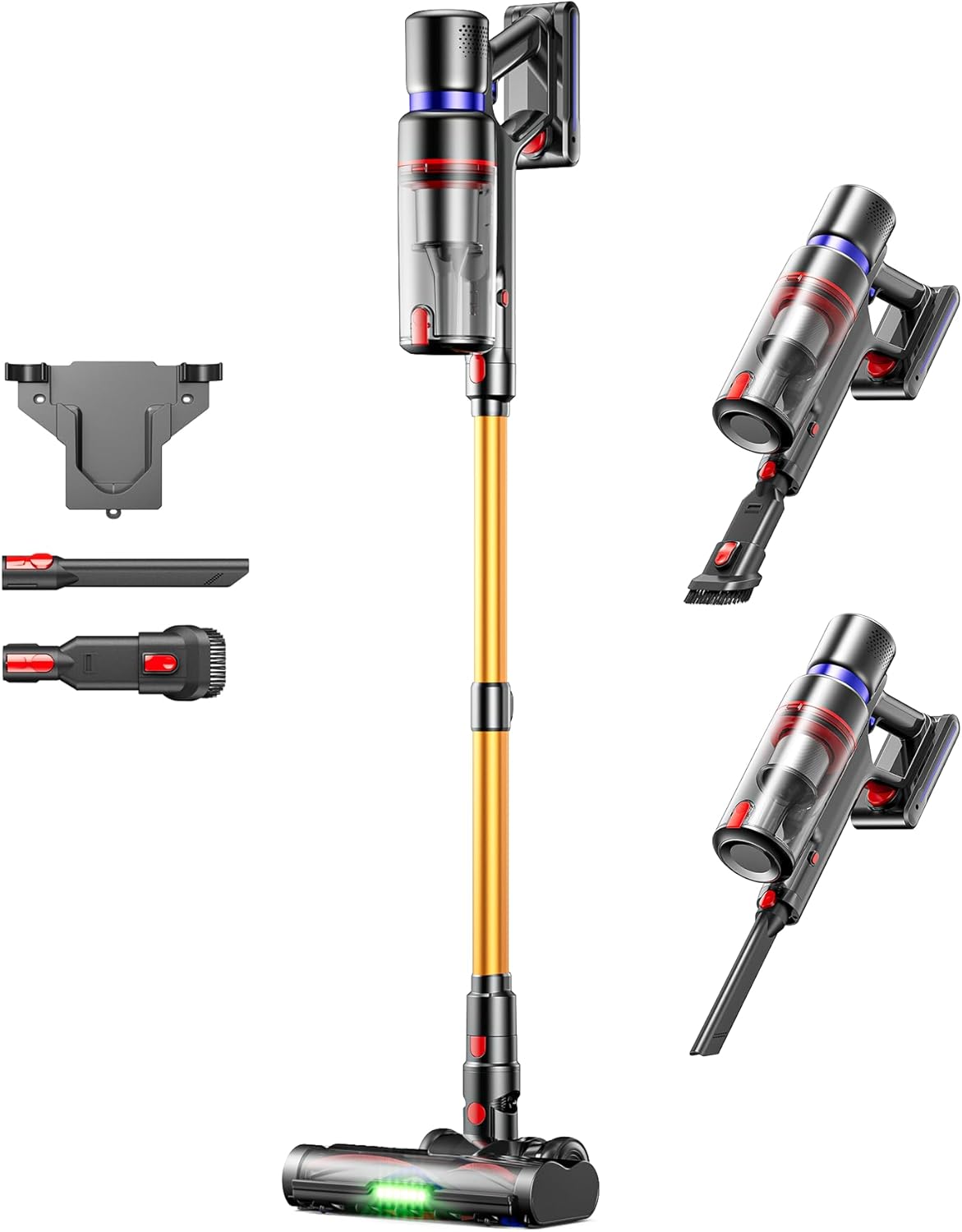 Skiennix Cordless Vacuum Cleaner - 600W Power, 70-Minute Runtime, LED Display, 1.4L Dust Cup | Ideal for Hardwood Floors & Pet Hair