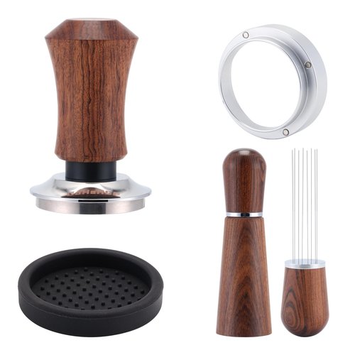 GdHaHSP 51mm Espresso Accessories Kit,Spring Loaded Calibrated Espresso Tamper,Wdt Tool Espresso and Dosing Funnel Set,Coffee Tamper Espresso Machine Accessories For 51 mm Portafilter Barista Tools