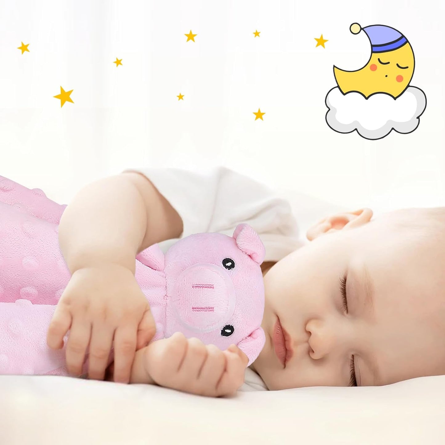 Pro Goleem Pig Lovey - Soft Security Blanket & Snuggle Toy for Babies | 16-Inch Stuffed Animal Gift