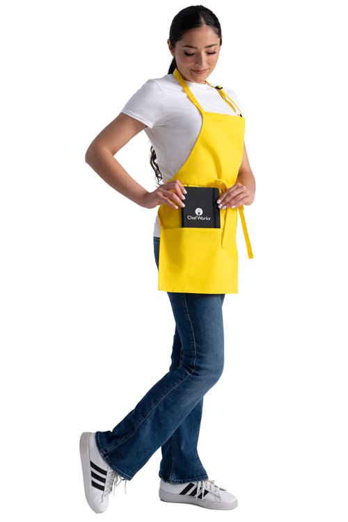 Chef Works Unisex Three Pocket Apron, Lemon, One Size