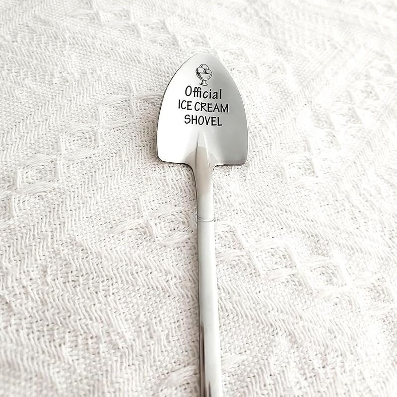 Official's Ice Cream Shovel Spoon - Stainless Steel Gift for Ice Cream Lovers, Dad, Sister, Christmas & Birthday
