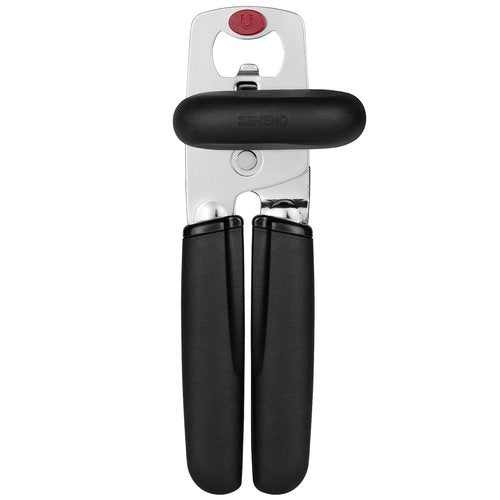 Beneno Can Opener, Heavy Duty Manual Can Opener with Magnet Lid Lifter & Bottle Opener, Hand Can Opener Manual with Ergonomic Soft Grip, Easy Turn Knob for Arthritis & Weak Hands, Easy to Use, Black