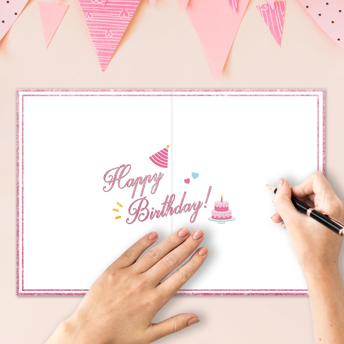 ATTLVV 9th Birthday Card, 9th Birthday Decorations for Girls,Happy 9th Birthday Gifts for Daughter,Cute 9 Year Old Birthday Gift Cards for Granddaughter