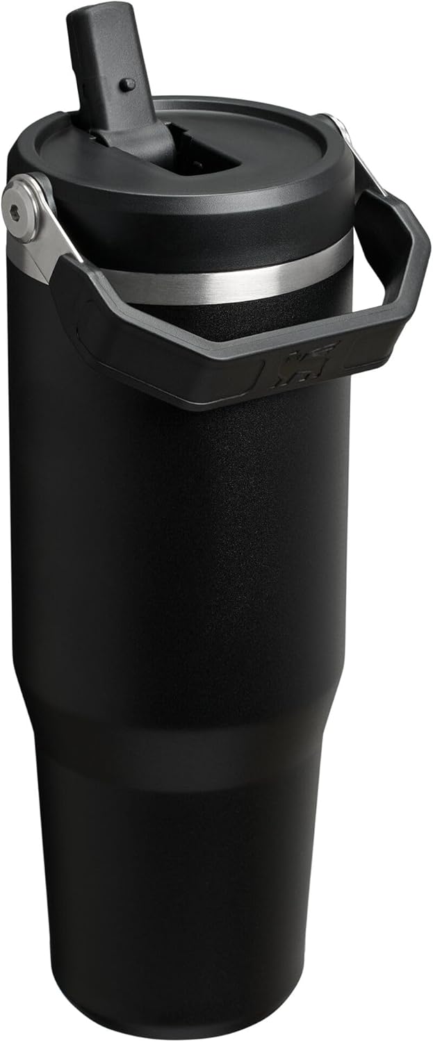 Stanley IceFlow 2.0 Tumbler - 30 oz Insulated Stainless Steel Water Bottle | Flip Straw & Handle | BPA-Free | Black