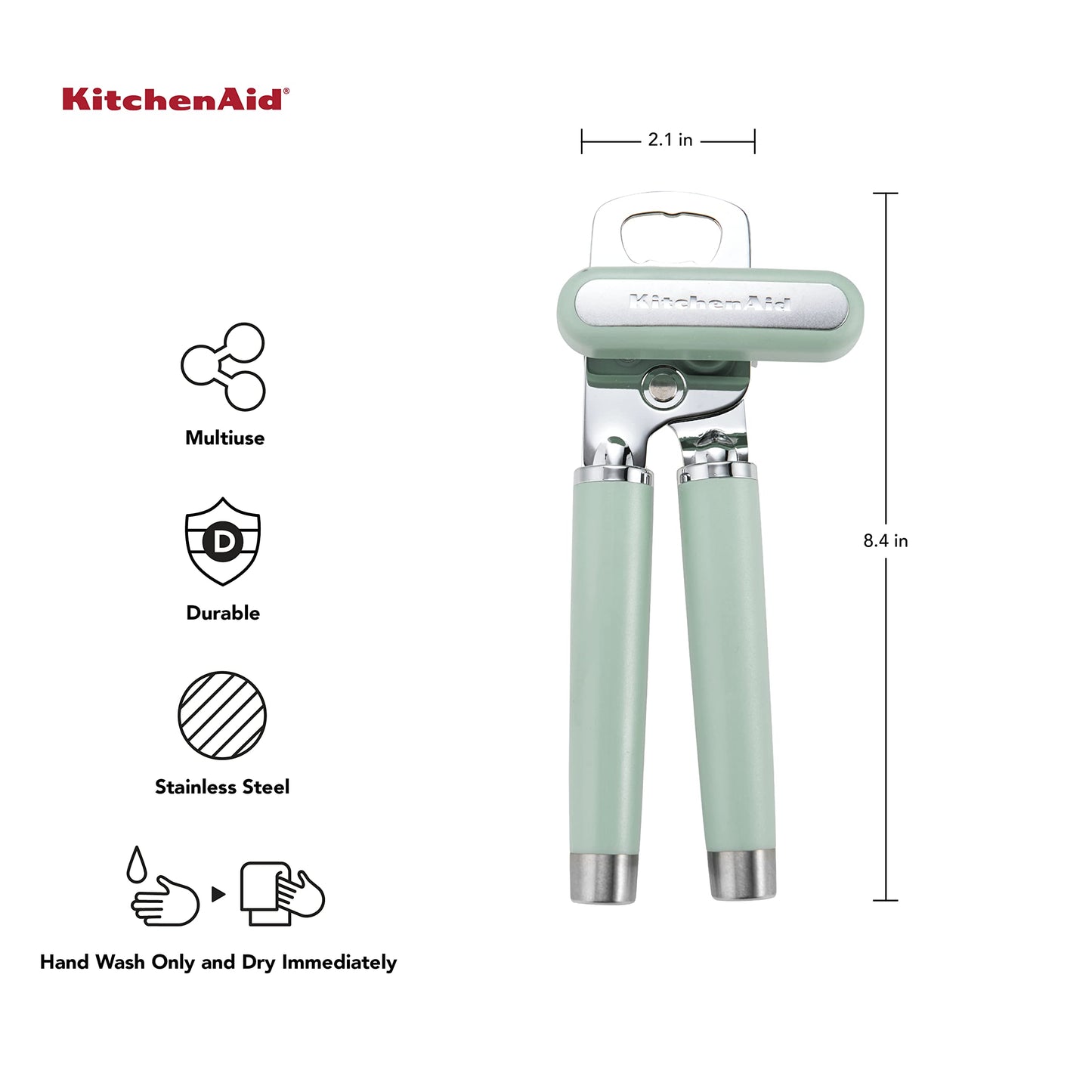 KitchenAid Gourmet Multifunction Can Opener/Bottle Opener, 8.36-Inch, Pistachio