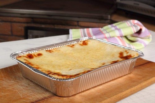 Full Size Aluminum Pans With Lids, 21x13 Large Disposable Roasting & Baking Deep Foil Pans - 10 Pack - Extra Heavy Duty Durable Chafing Trays for Restaurants, Steam Table, Buffets & Bakeware