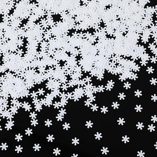 Harrycle Christmas Snowflake Confetti Decoration 200g White – PET Glitter Snowflakes