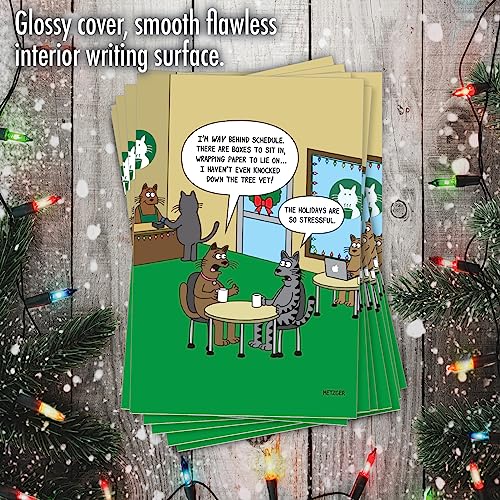 NobleWorks Stressful Holidays Christmas Funny Cards Bulk Set of 36