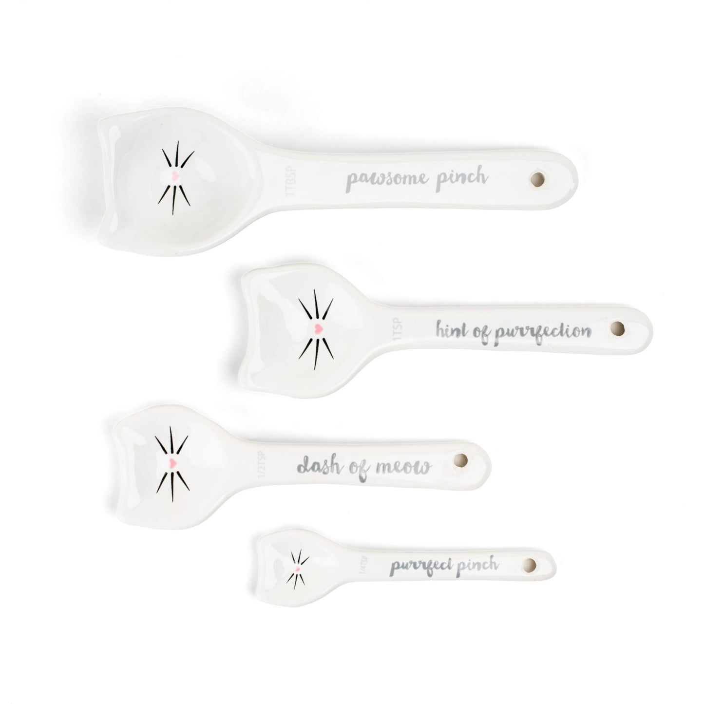 Lemon Ceramic Spoons Set: Lemon Shaped Measuring Spoons: 1 Tablespoon, 1 Teaspoon, 1/2 Teaspoon and 1/4 Teaspoon