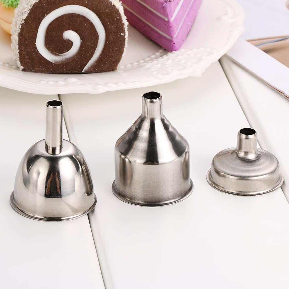 Skiennix Stainless Steel Oil & Vinegar Funnel - Perfect for Wine & Spice Filling | Compact Design
