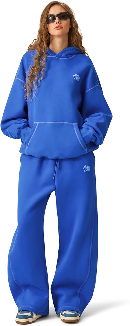 Aelfric Eden Sweatsuits | Women's Fall Fleece Tracksuit Set - Oversized Hoodie & Baggy Sweatpants
