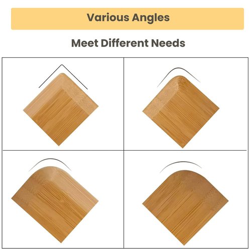 Bamboo Pan Scraper Tool (Pack of 6), Size 2.8" x 2.4" Eco-Friendly Pot Scraper,Clean Pans, Dishes, Bowls, and Plates, Removes Food Effectively Without Scratching